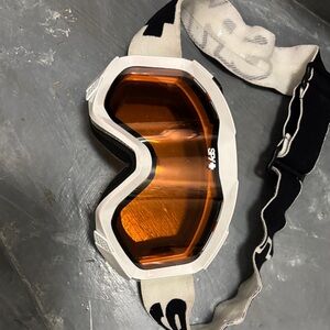SPY White Frame Goggles with Orange Lenses